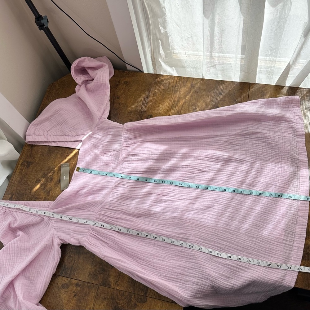 J. Crew Square Neck Soft Gauze Dress, Frosty Lavender,  Medium - Picture 13 of 16